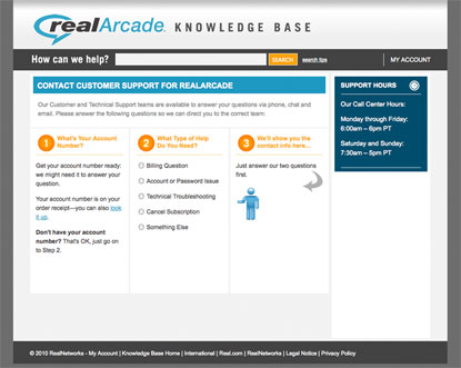 Real Arcade Knowledge Base